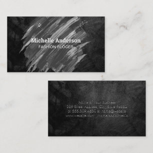 Schwarze Textur   Paint Brushed Business Card Visitenkarte