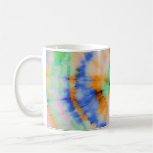Schwarze Tie Dye, grungy Vintage. Kaffeetasse