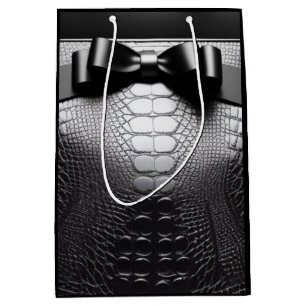 Schwarze Tierwerbung/Bow/Geschenktasche Mittlere Geschenktüte