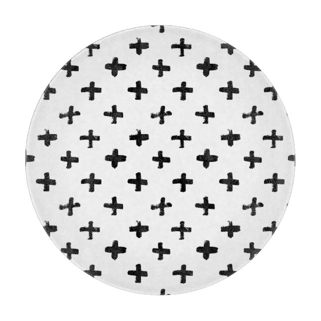 Schwarze Tinte schüren Quermuster Schneidebrett (Vorderseite)