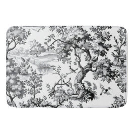 Schwarze Toile Badematte