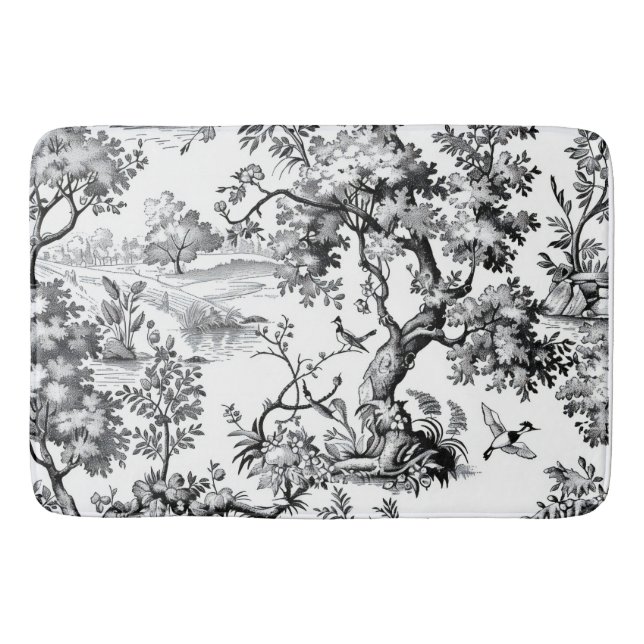 Schwarze Toile Badematte (Vorderseite)