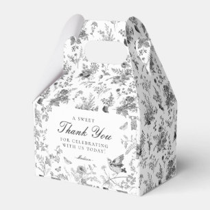 Schwarze Toile De Jouy Blumen Dessert Favor Schach Geschenkschachtel