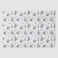 Schwarze Toile De Jouy Vintage-Blumen-Chinoiserie