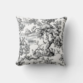 Schwarze Toile Kissen