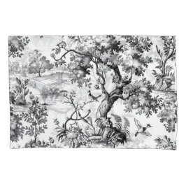 Schwarze Toile Kissenbezug