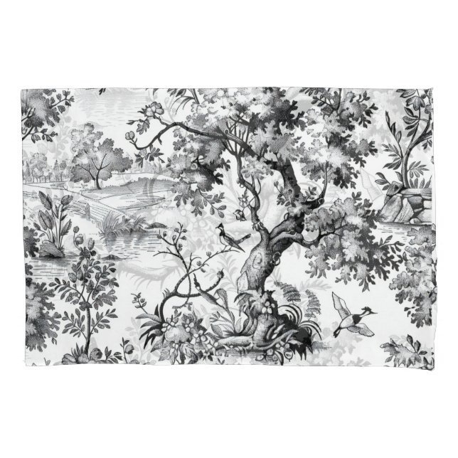 Schwarze Toile Kissenbezug (Vorderseite)