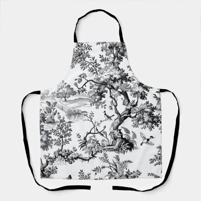 Schwarze Toile Schürze (Vorderseite)