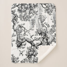 Schwarze Toile Sherpadecke