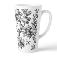Schwarze Toilettenpapierdruck Latte Tasse