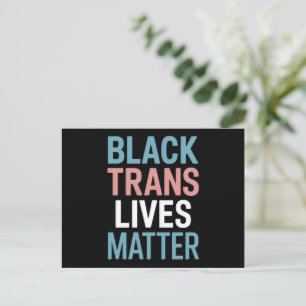 Schwarze Trans-LGBTQ-Unterstützung Lebt wichtig Tr Postkarte