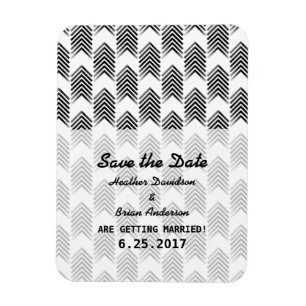 Schwarze Tribal-Pfeile Save the Date Flexi Magnet