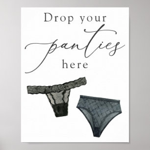 Schwarze Tropfen Ihre Hosen hier Fingerie Dusche S Poster