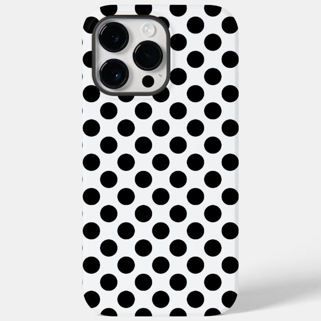 Schwarze Tupfen Case-Mate iPhone Hülle (Rückseite)