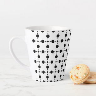 Schwarze Tupfen, Tupfenmuster, Punkte, Getupft Milchtasse
