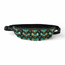 SCHWARZE TURQUOISE GOLD ART DECO-MUSTER