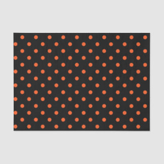 Schwarze u. orange Tupfen Seidenpapier