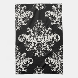 Schwarze u. weiße elegante Geschirrtücher