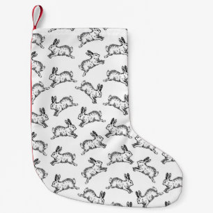 Schwarze u. weiße Häschen Kleiner Weihnachtsstrumpf