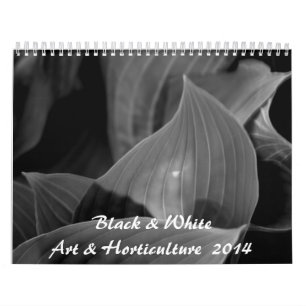 Schwarze u. weiße Kunst u. Gartenbau 2014 Kalender
