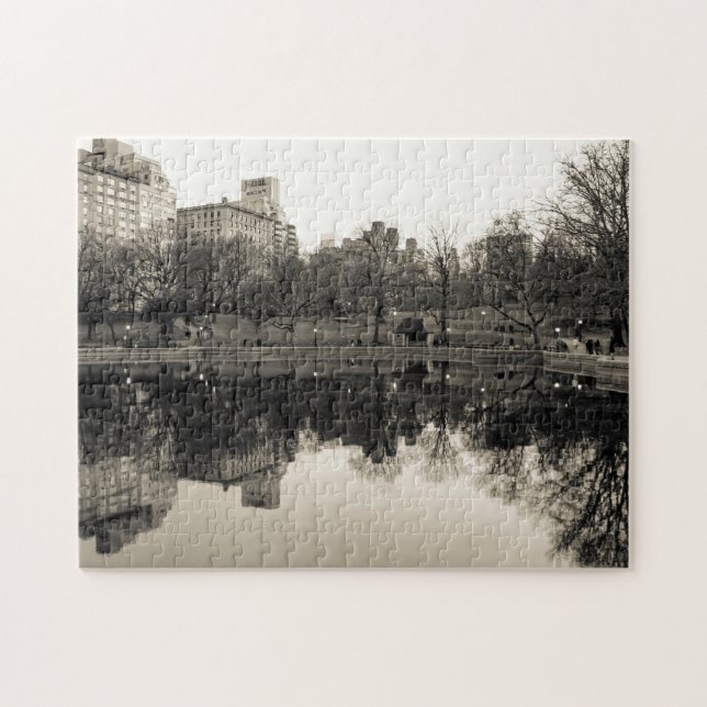 Schwarze u. weiße Landschaft im Central Park Puzzle (Horizontal)