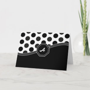 Schwarze u. weiße Monogramm-Karten