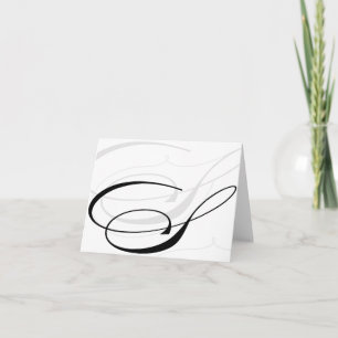 Schwarze u. weiße Monogramm-Karten der