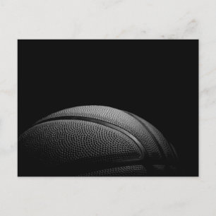 Schwarze u. weiße Nahaufnahme-Basketball-Postkarte Postkarte