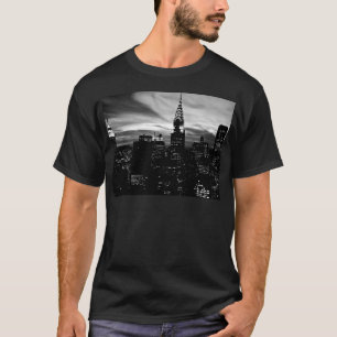 Schwarze u. weiße New- York Citystadtmitte T-Shirt
