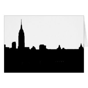 Schwarze u. weiße New- YorkSilhouette