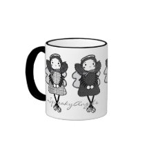 Schwarze u. weiße SqueakyAngels Tasse