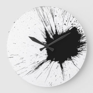 Schwarze u. weiße Wanduhr