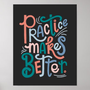 Schwarze Übung Macht Bessere Poster