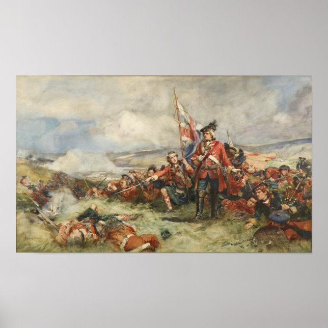 Schwarze Uhr in Fontenoy Poster (Vorne)