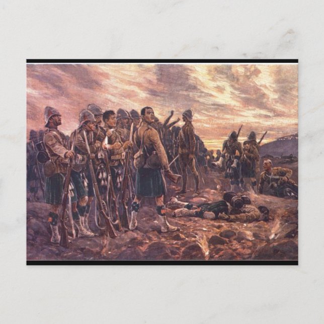 Schwarze Uhr in Magersfontein Postkarte (Vorderseite)
