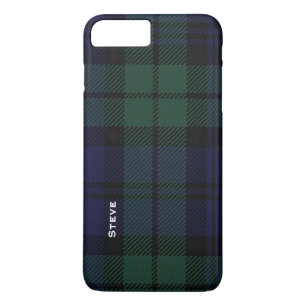 Schwarze UhrTartan karierte iPhone 7 Plusfall iPhone 8 Plus/7 Plus Hülle