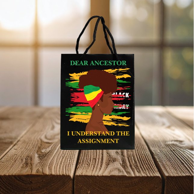 Schwarze Unabhängigkeit Juneteenth Mittlere Geschenktüte (Von Creator hochgeladen)
