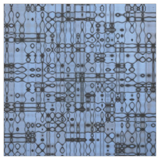 Schwarze und blaue abstrakte Linien Stoff