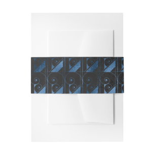 Schwarze und blaue Imitate Kunst, Dichtung und Mus Einladungsbanderole