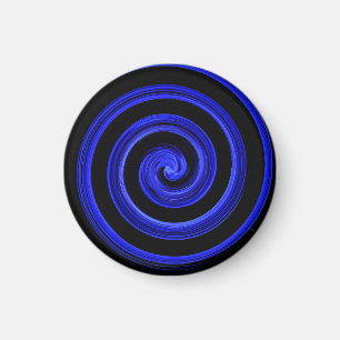 Schwarze und blaue Spirale Magnet