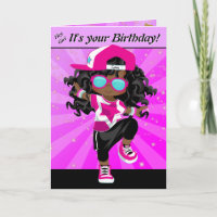 Schwarze und braune Mädchen Hip Hop Happy Birthday