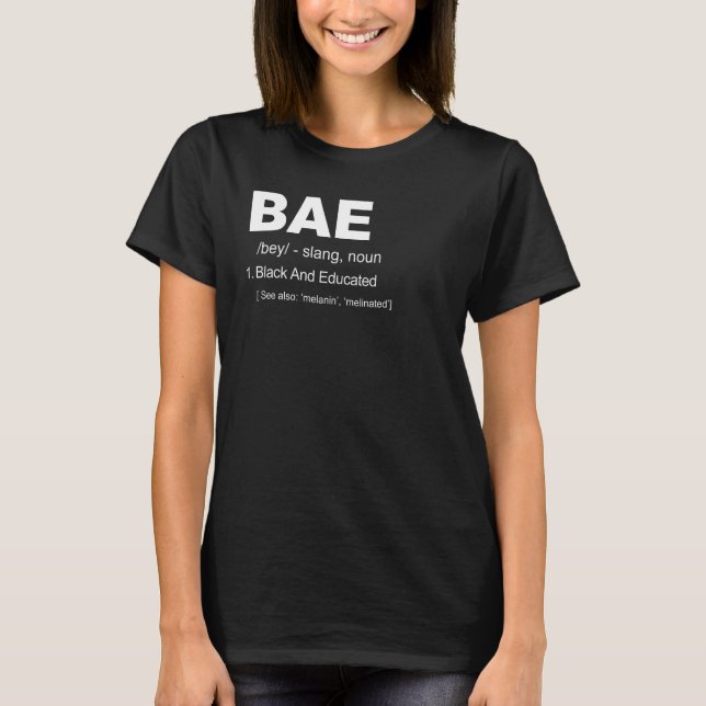 Schwarze und gebildete BAE T-Shirt (Vorderseite)