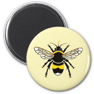 Schwarze und Gelbe Biene - gefährdete Tierwelt - M Magnet