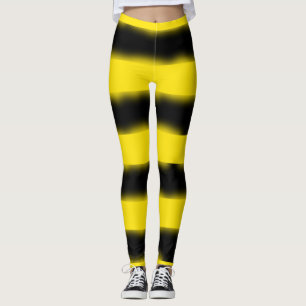 Schwarze und gelbe Biene-Inspirierte Leggings