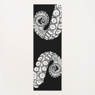 Schwarze und gelbe Oktopus-Tentakel-Yogamatte Yogamatte