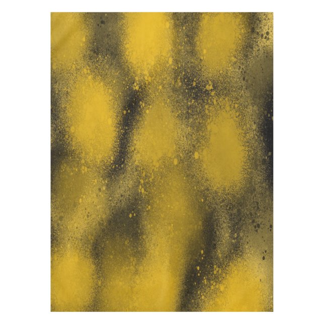 Schwarze und gelbe Paintballs Tischdecke (Vorderseite)