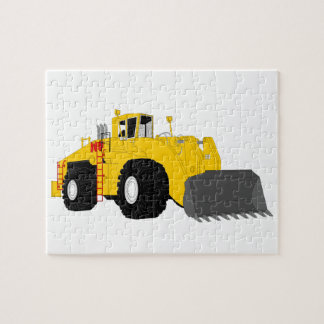 Schwarze und gelbe Planierraupen-Bau-Maschine Puzzle