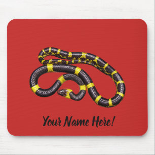 Schwarze und gelbe Schlange Mousepad