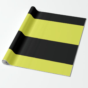 Schwarze und gelbe Streifen Geschenkpapier