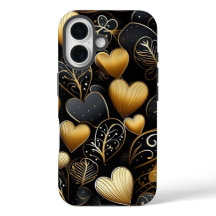 SCHWARZE UND GOLD ABSTRAKTE VALENTINE LIEBE HERZEN